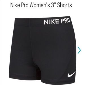 Girls Nike Pro spandex shorts